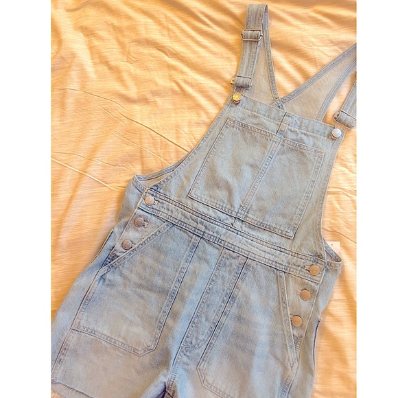 Madewell Carpenter Denim Shortalls, NEW - Picture 7 of 15